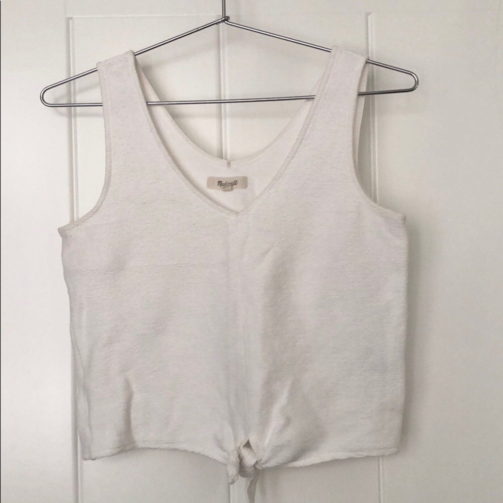 Madewell Texture and Thread tie front tank SZ XS